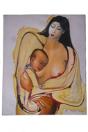 Show details for painting "mother with child" Picture of painting "mother with child"