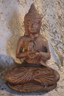 Bild von Buddha aus Lavasand