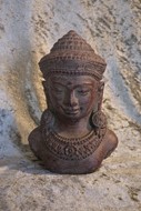 Show details for buddha head made of lavasand Picture of buddha head made of lavasand