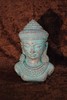 Picture of buddha head made of lavasand