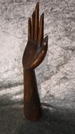 Show details for hand made of wood Picture of hand made of wood