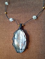 Show details for necklace with gemstone Picture of necklace with gemstone