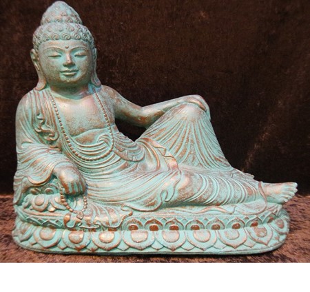 Picture of buddha resting made of lavasand